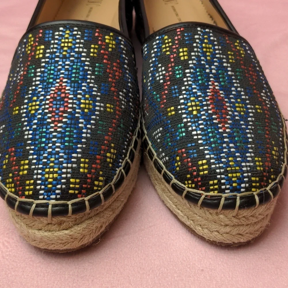 INC International Concepts Caley Aztec Boho Festival Espadrilles size 9.5